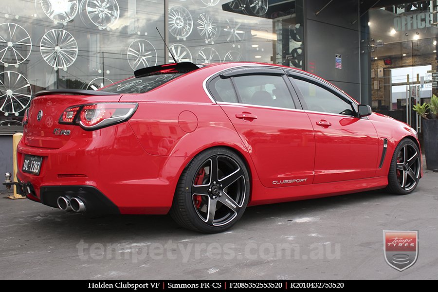 20x8.5 20x10 Simmons FR-CS Satin Black on HOLDEN CLUBSPORT