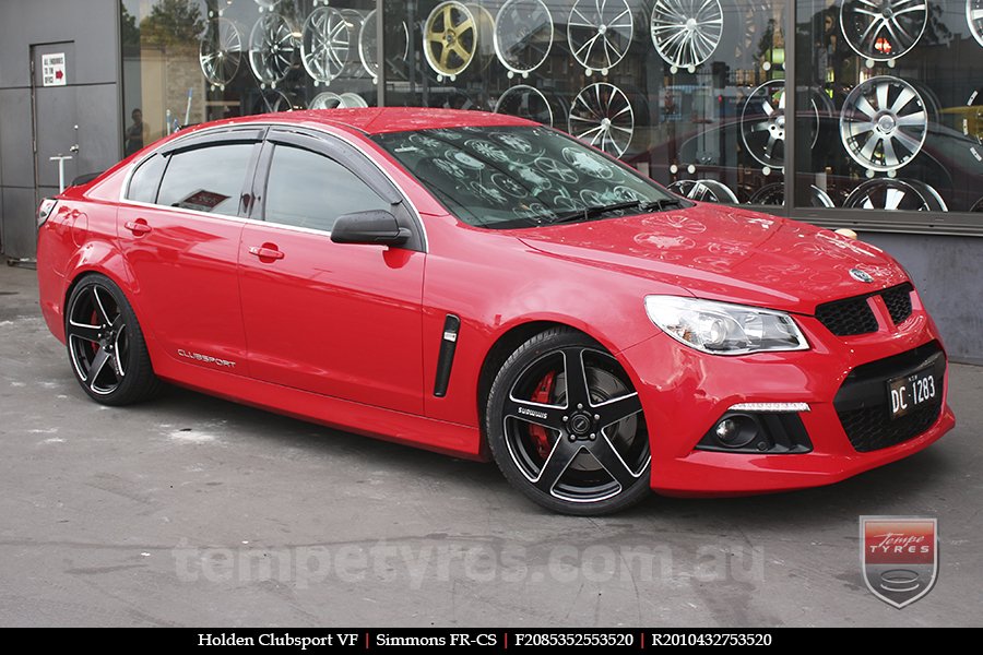 20x8.5 20x10 Simmons FR-CS Satin Black on HOLDEN CLUBSPORT