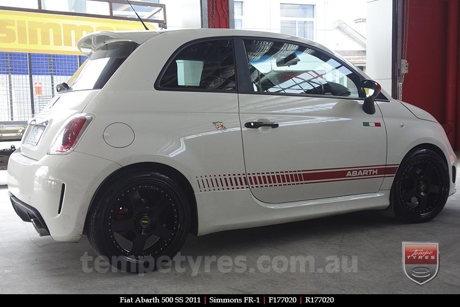 17x7.0 17x8.5 Simmons FR-1 Satin Black on FIAT 500