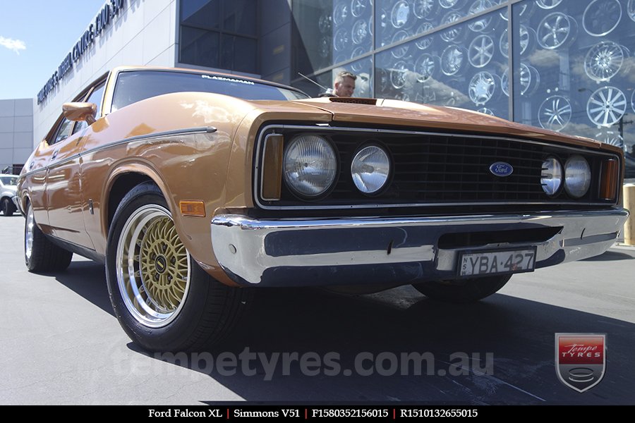 15x8.0 15x10 Simmons V51 GBM on FORD FALCON