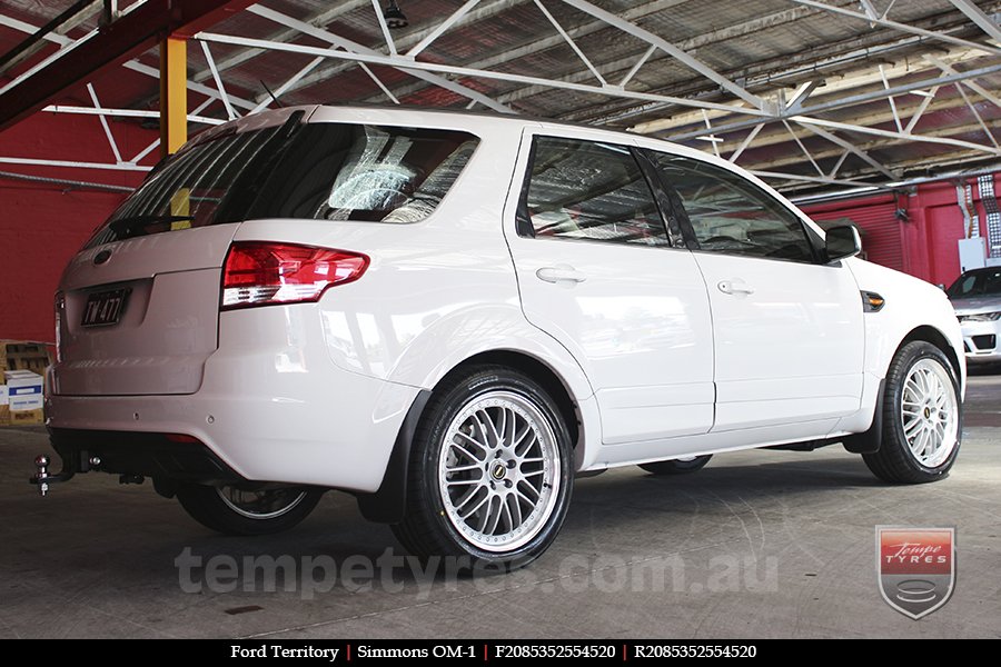 20x8.5 20x9.5 Simmons OM-1 Silver on FORD TERRITORY