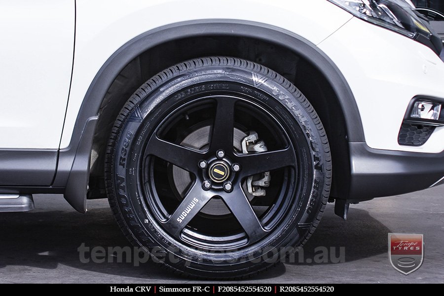 20x8.5 20x10 Simmons FR-C Full Satin Black on HONDA CRV