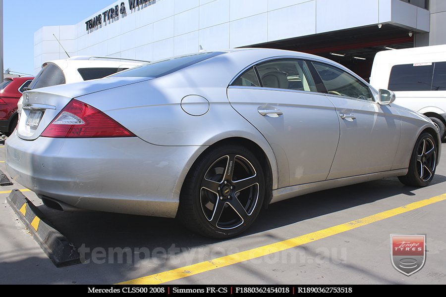 18x8.0 18x9.0 Simmons FR-CS Matte Black Chamfer Edge on MERCEDES CLS-Class