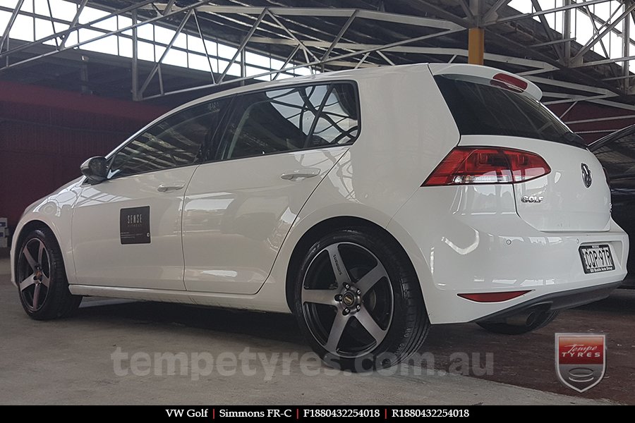 18x8.0 18x9.0 Simmons FR-C Black Tint NCT on VW GOLF