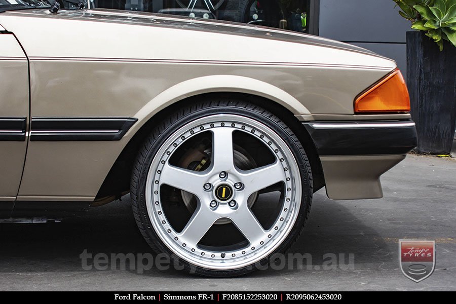 20x8.5 20x9.5 Simmons FR-1 Silver on FORD FALCON