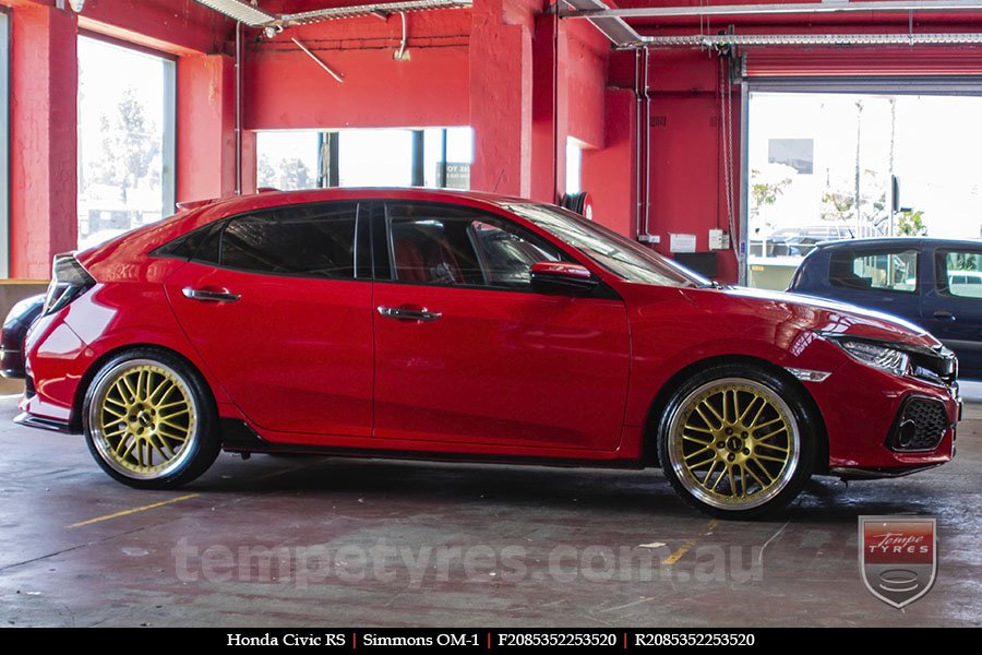 20x8.5 20x9.5 Simmons OM-1 Gold on HONDA CIVIC