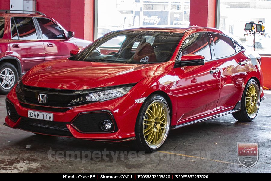 20x8.5 20x9.5 Simmons OM-1 Gold on HONDA CIVIC