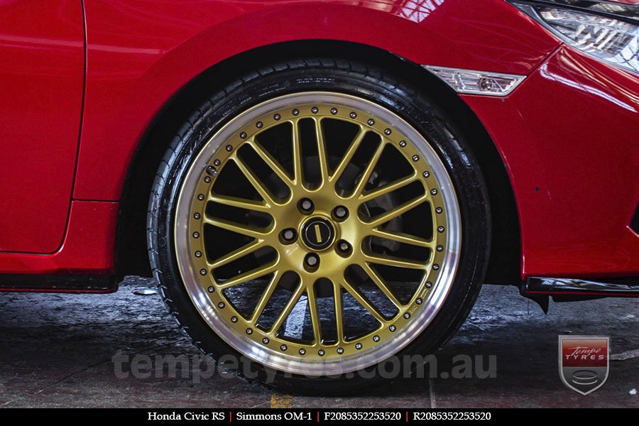 20x8.5 20x9.5 Simmons OM-1 Gold on HONDA CIVIC