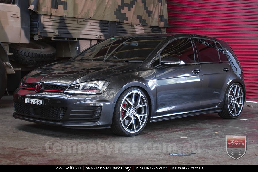 19x8.0 19x9.0 5626 MB507 Dark Grey on VW GOLF