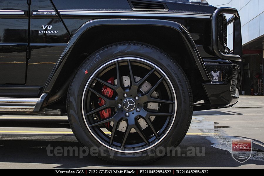 22x10 7132 GLE63 Matt Black on MERCEDES G-Class