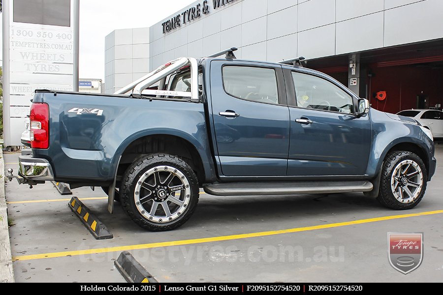 20x9.5 Lenso Grunt G1 Silver on HOLDEN COLORADO