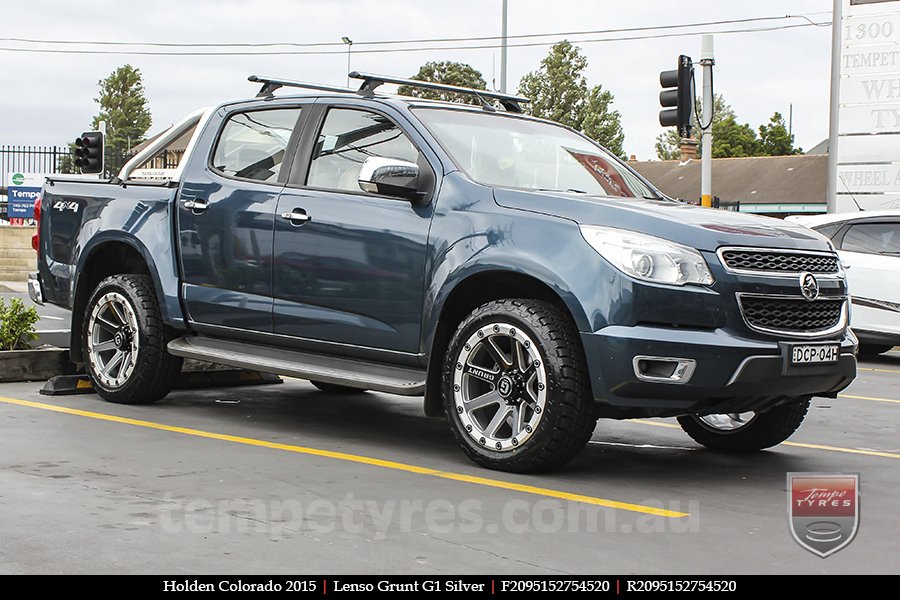 20x9.5 Lenso Grunt G1 Silver on HOLDEN COLORADO