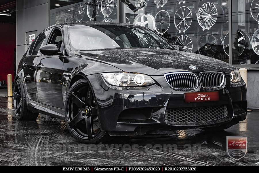 20x8.5 20x10 Simmons FR-C Satin Black NCT on BMW E90