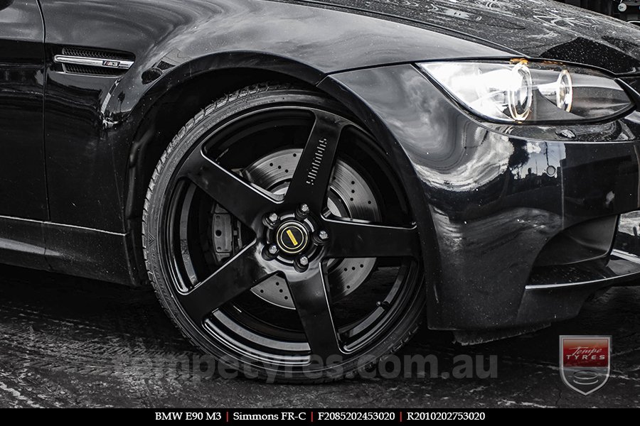 20x8.5 20x10 Simmons FR-C Satin Black NCT on BMW E90