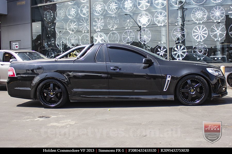 20x8.5 20x9.5 Simmons FR-1 Satin Black on HOLDEN COMMODORE VF