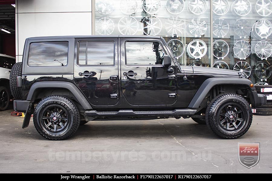 17x9.0 Ballistic Razorback on JEEP WRANGLER