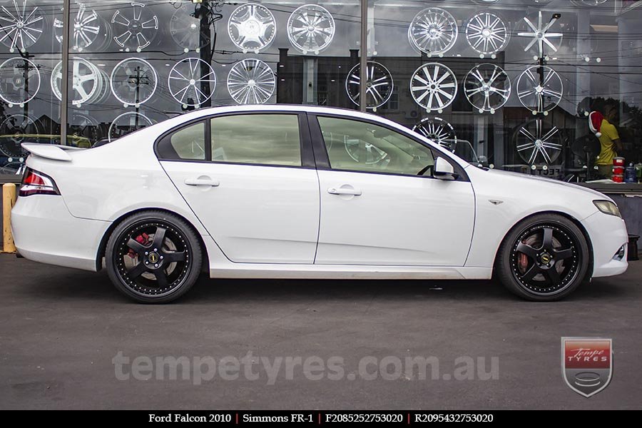 20x8.5 20x9.5 Simmons FR-1 Satin Black on FORD FALCON