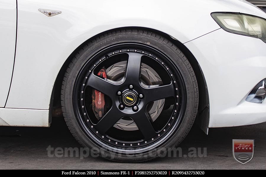 20x8.5 20x9.5 Simmons FR-1 Satin Black on FORD FALCON