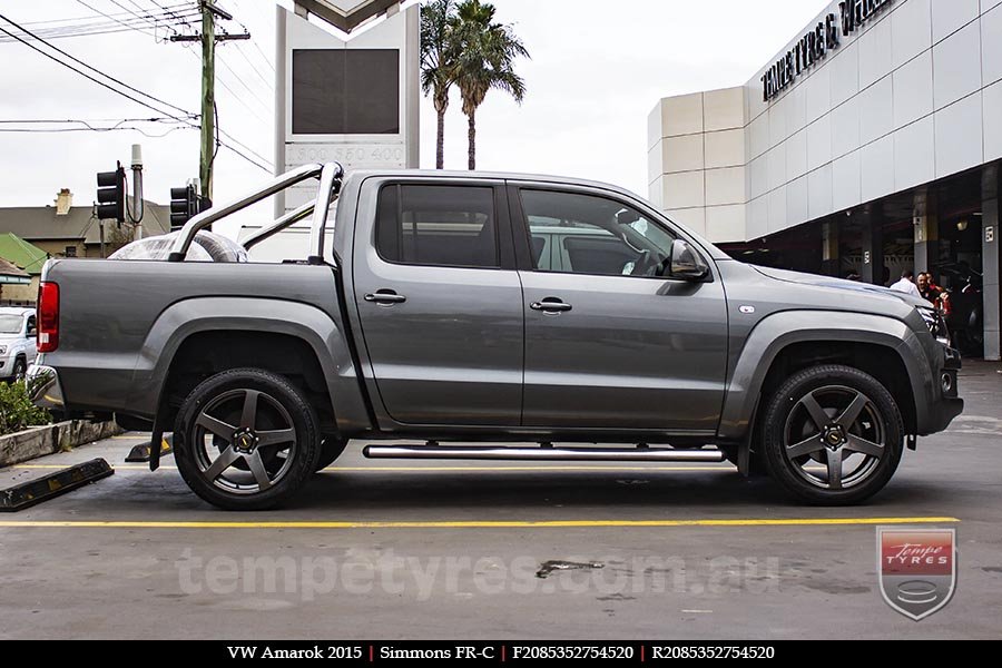 20x8.5 20x10 Simmons FR-C Hyper Dark NCT on VW AMAROK