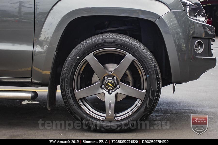 20x8.5 20x10 Simmons FR-C Hyper Dark NCT on VW AMAROK