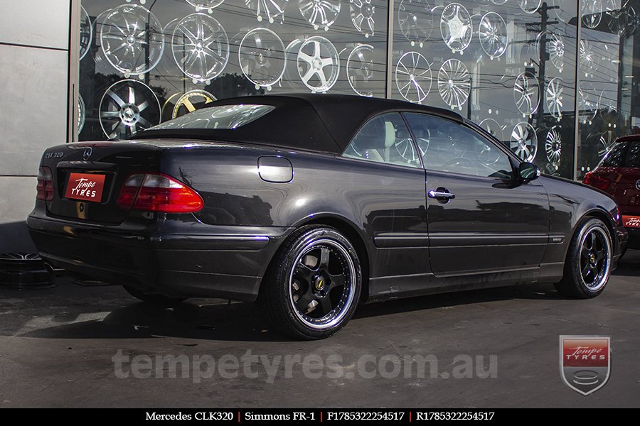 17x8.5 17x9.5 Simmons FR-1 Satin Black on MERCEDES CLK-Class