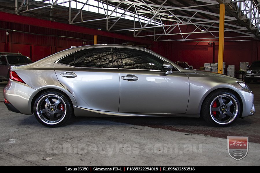 18x8.5 18x9.5 Simmons FR-1 Hyper Dark on LEXUS IS