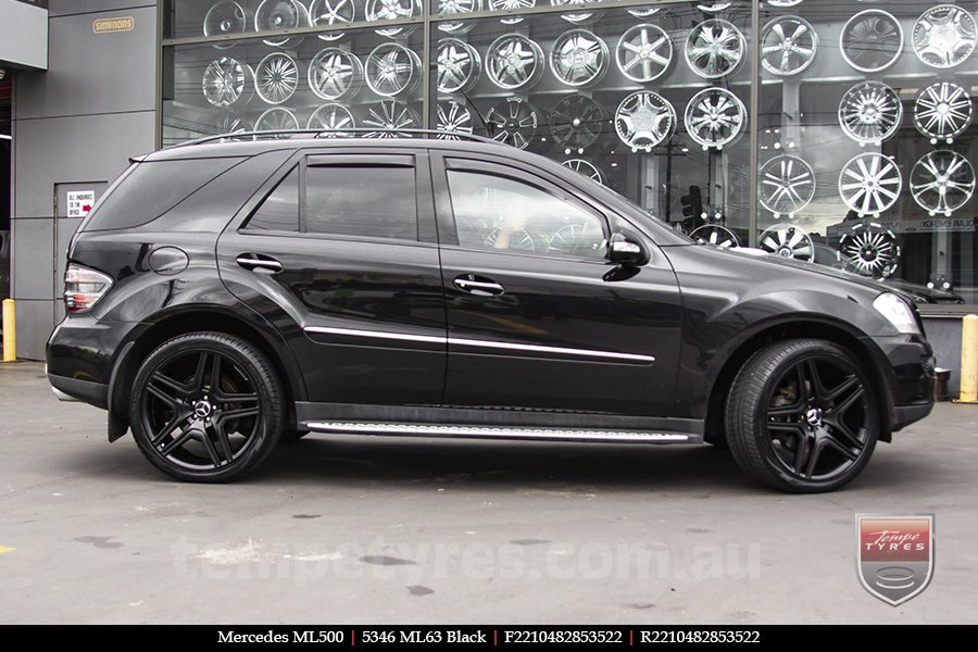 22x10 5346 ML63 Black on MERCEDES ML-Class