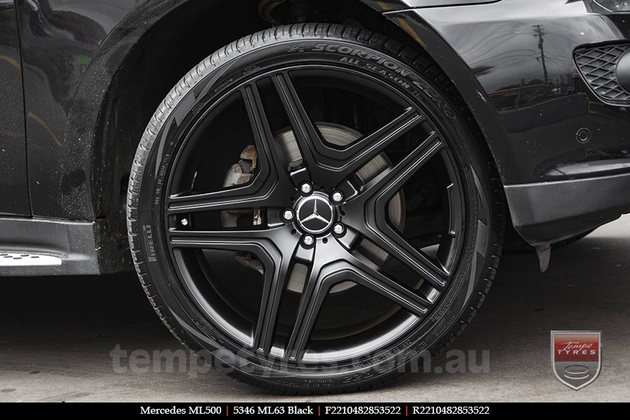 22x10 5346 ML63 Black on MERCEDES ML-Class