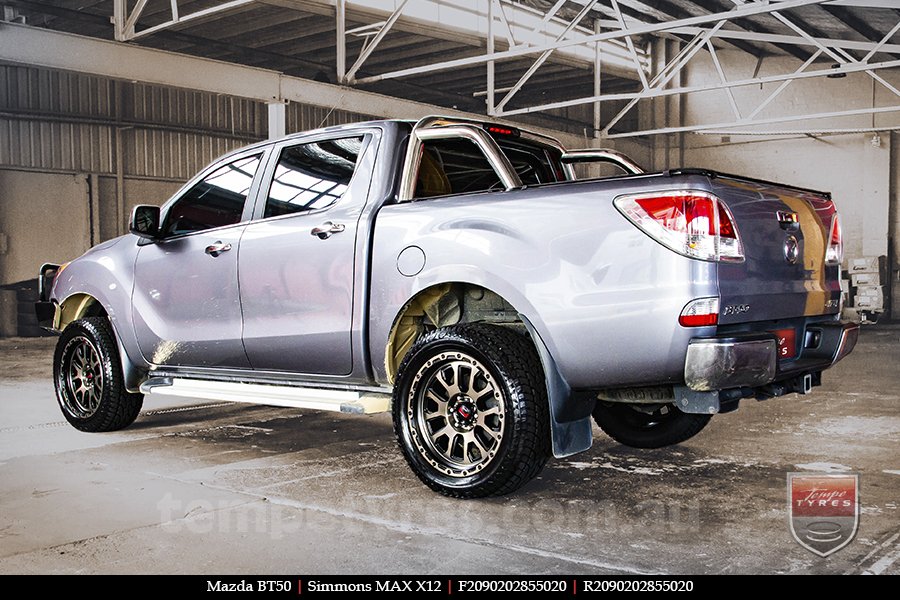 20x9.0 Simmons MAX X12 OBDFW on MAZDA BT50