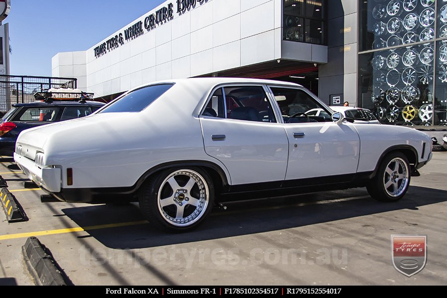 17x8.5 17x9.5 Simmons FR-1 Silver on FORD FALCON