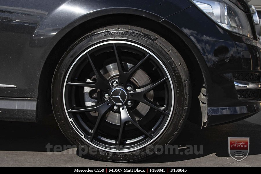 18x8.0 1328 MB507 Matt Black on MERCEDES C-Class