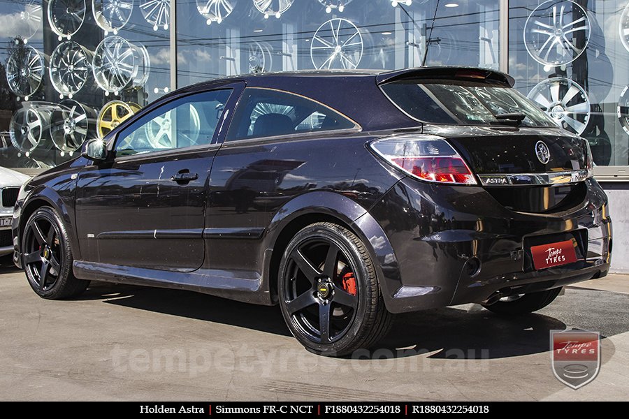 18x8.0 18x9.0 Simmons FR-C Matte Black NCT on HOLDEN ASTRA