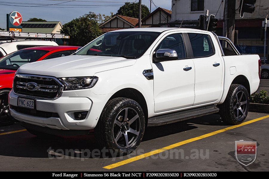 20x9.0 Simmons S6 Black Tint on FORD RANGER