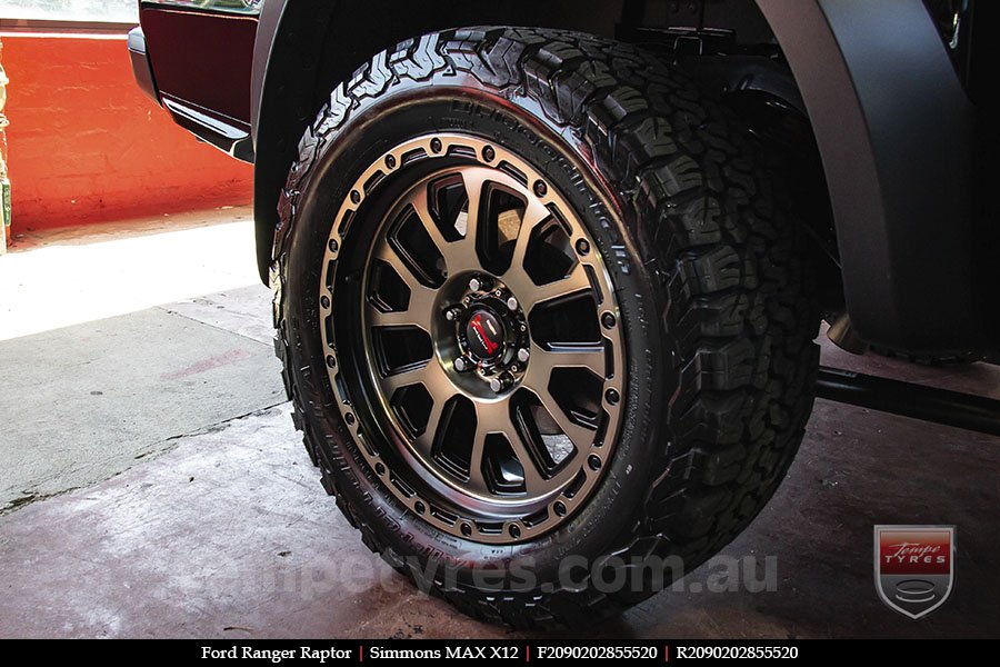 20x9.0 Simmons MAX X12 OBDFW on FORD RANGER RAPTOR