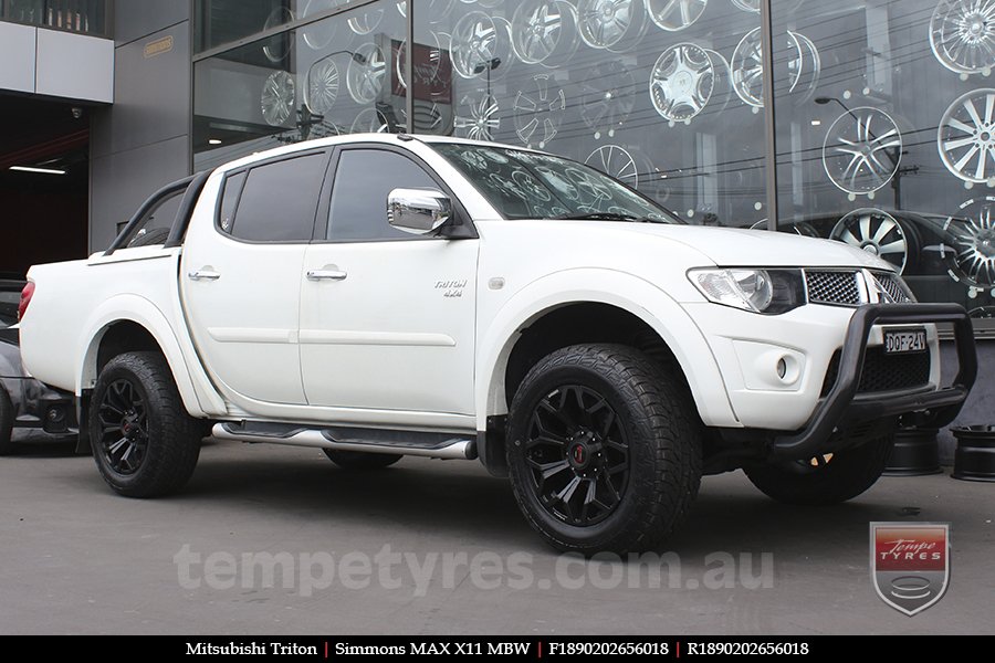 18x9.0 Simmons MAX X11 MBW on MITSUBISHI TRITON