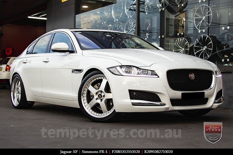 20x8.5 20x9.5 Simmons FR-1 Silver on JAGUAR XF