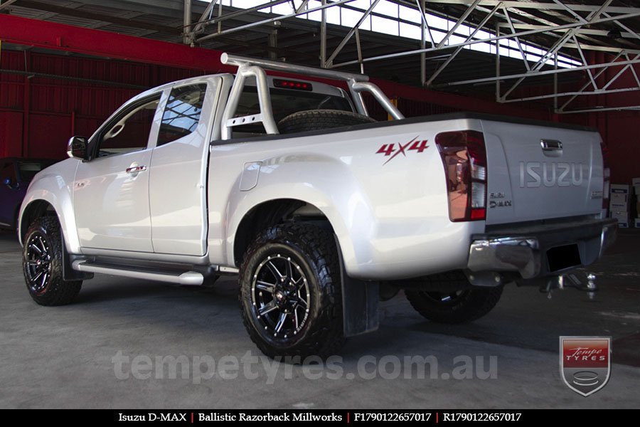 17x9.0 Ballistic Razorback Millworks on ISUZU D-MAX 