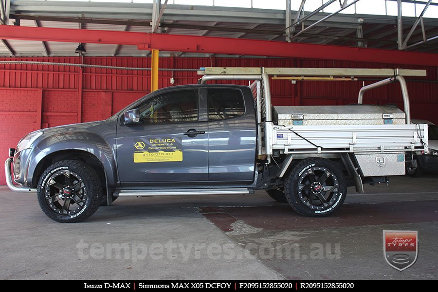 20x9.5 Simmons MAX X05 DCFOY on ISUZU D-MAX 