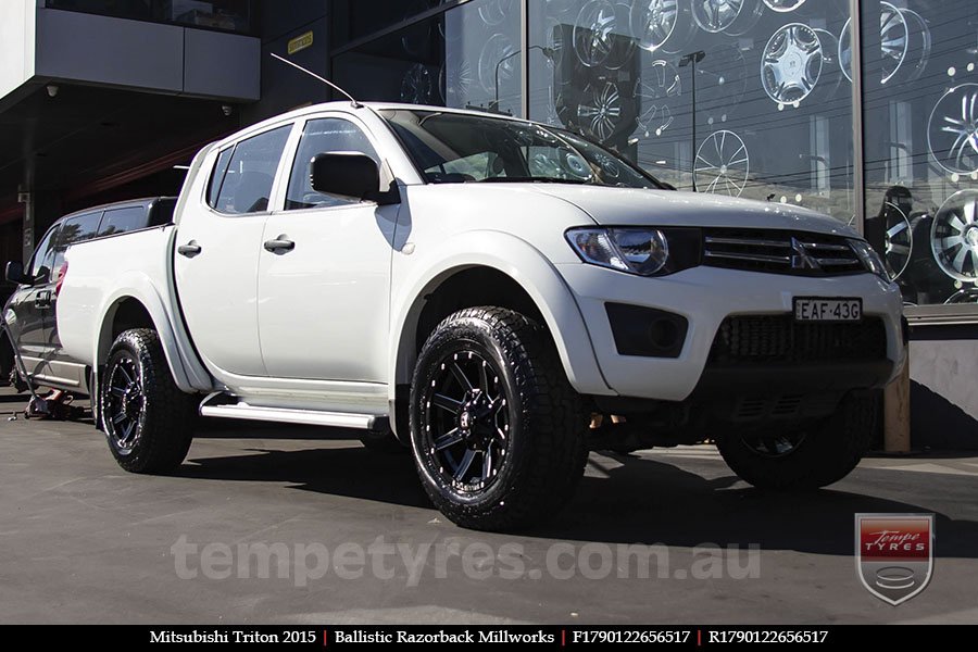 17x9.0 Ballistic Razorback Millworks on MITSUBISHI TRITON