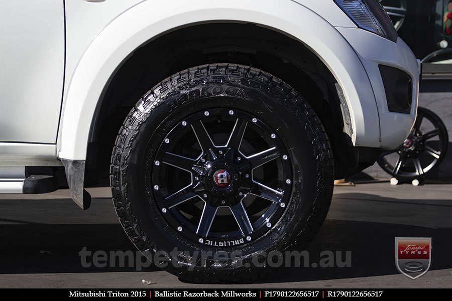 17x9.0 Ballistic Razorback Millworks on MITSUBISHI TRITON