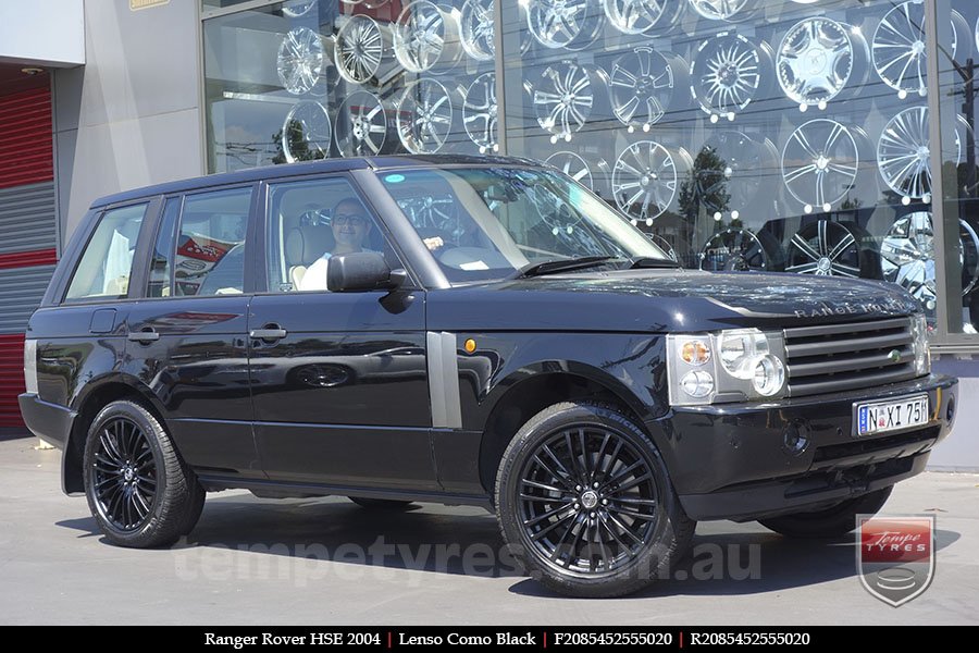 20x8.5 Lenso Como Black on RANGE ROVER HSE