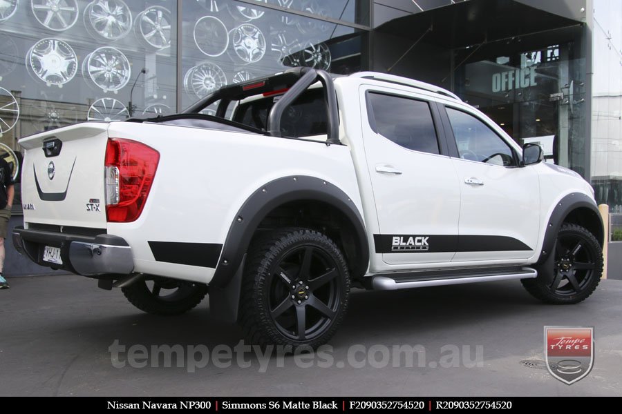 20x9.0 Simmons S6 Matte Black on NISSAN NAVARA NP300