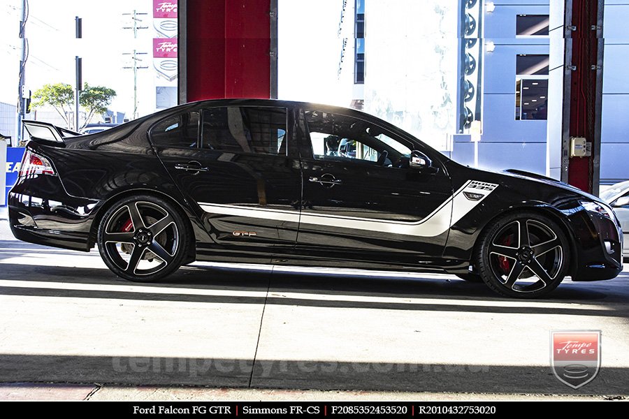 20x8.5 20x10 Simmons FR-CS Satin Black NCT  on FORD FALCON