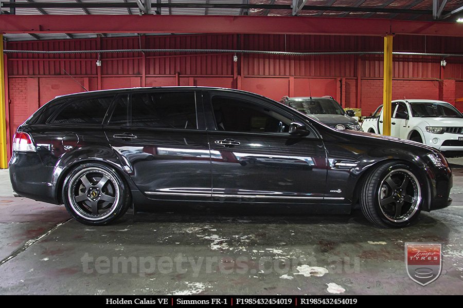 19x8.5 19x9.5 Simmons FR-1 Hyper Dark on HOLDEN CALAIS