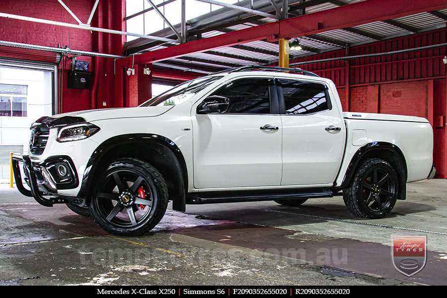 20x9.0 Simmons S6 Matte Black NCT on MERCEDES X-CLASS