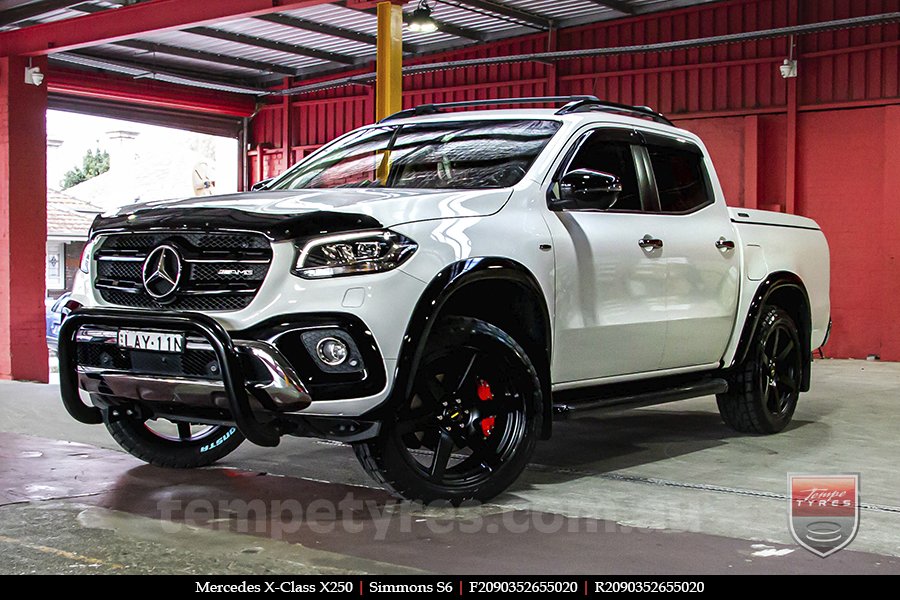 20x9.0 Simmons S6 Matte Black NCT on MERCEDES X-CLASS