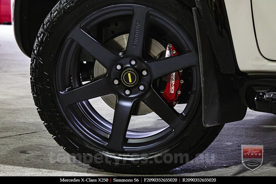 20x9.0 Simmons S6 Matte Black NCT on MERCEDES X-CLASS