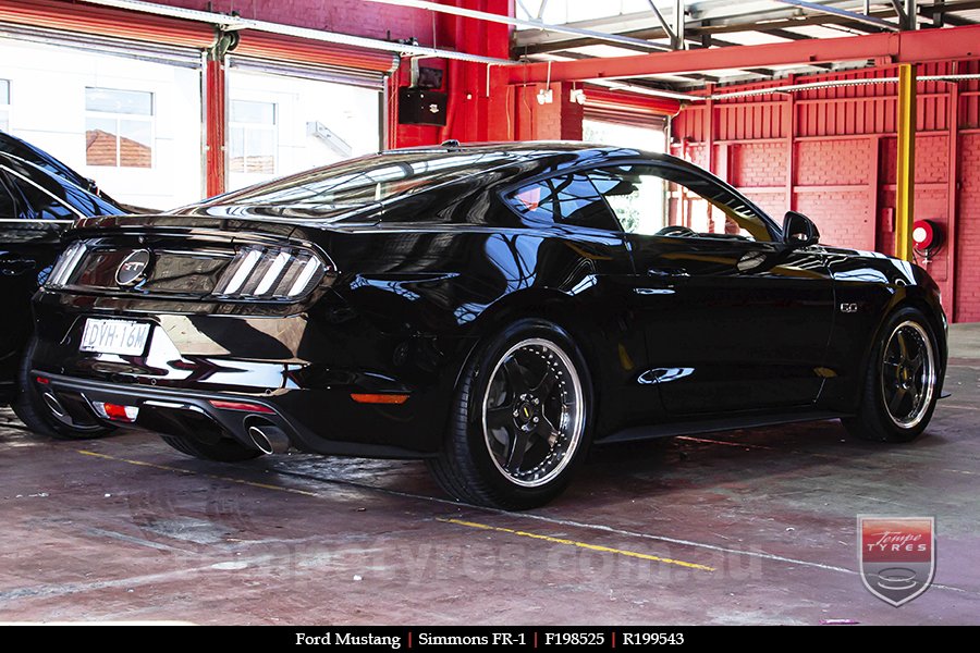 19x8.5 19x9.5 Simmons FR-1 Gloss Black on FORD MUSTANG