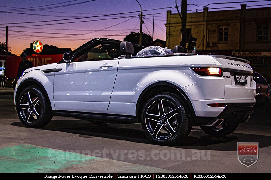 20x8.5 20x10 Simmons FR-CS Satin Black NCT  on RANGE ROVER EVOQUE