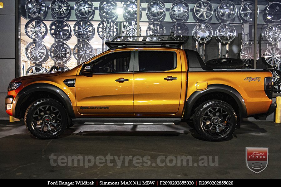 20x9.0 Simmons MAX X11 MBW on FORD RANGER WILDTRAK